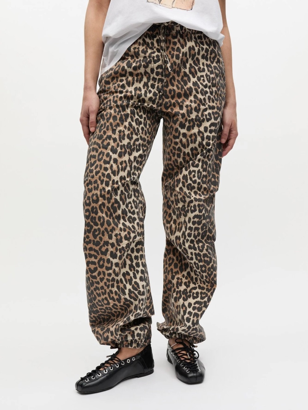 Ganni leopard trousers NWT